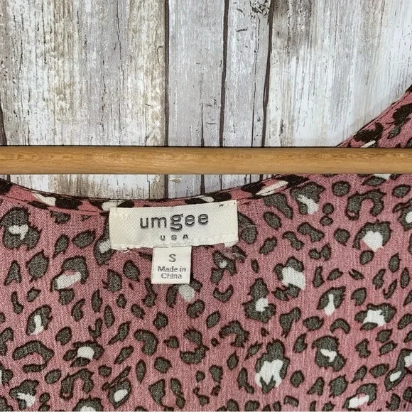 Umgee Mixed Print Floral & Leopard Drape Kimono - Picture 5 of 5